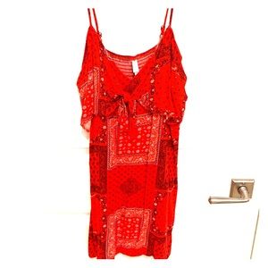 red paisley sundress